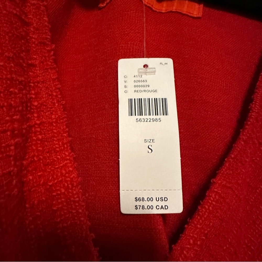 New! Anthropologie Red Maeve Jacquie Surplice Top size small - Picture 7 of 10